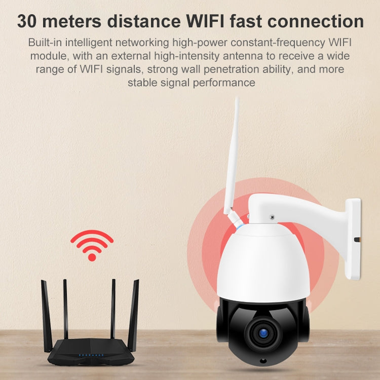 QX5 2.0 Million Pixels 1080P HD 20X Zoom Wireless WiFi Dome Smart Camera, Support Infrared Night Vision / Motion Detection / Voice Intercom / TF Card, US Plug - Dome Camera by buy2fix | Online Shopping UK | buy2fix