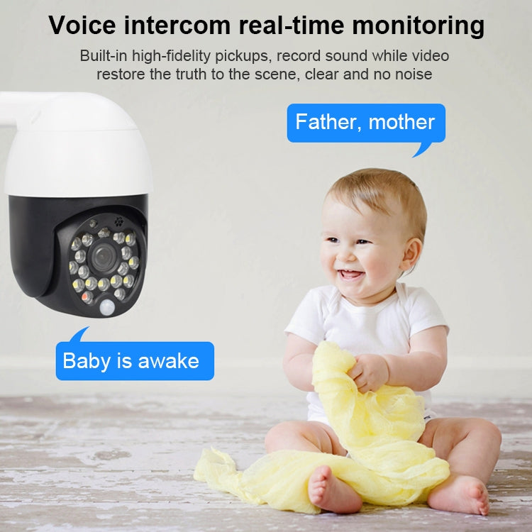 QX27 1080P WiFi High-definition Surveillance Camera Outdoor Dome Camera, Support Night Vision & Two-way Voice & Motion Detection(UK Plug) - Dome Camera by buy2fix | Online Shopping UK | buy2fix