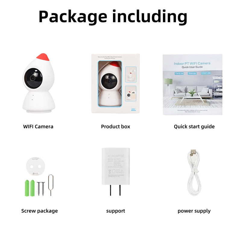 YT43 2 Million Pixels HD Wireless Indoor Home Little Red Riding Hood Camera, Support Motion Detection & Infrared Night Vision & Micro SD Card(AU Plug) - Wireless Camera by buy2fix | Online Shopping UK | buy2fix