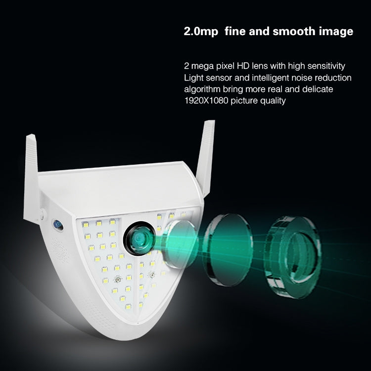 DP16 2.0 Megapixel 42 LEDs Garden Light Smart Camera, Support Motion Detection / Night Vision / Voice Intercom / TF Card, EU Plug - Light Bulb Camera by buy2fix | Online Shopping UK | buy2fix