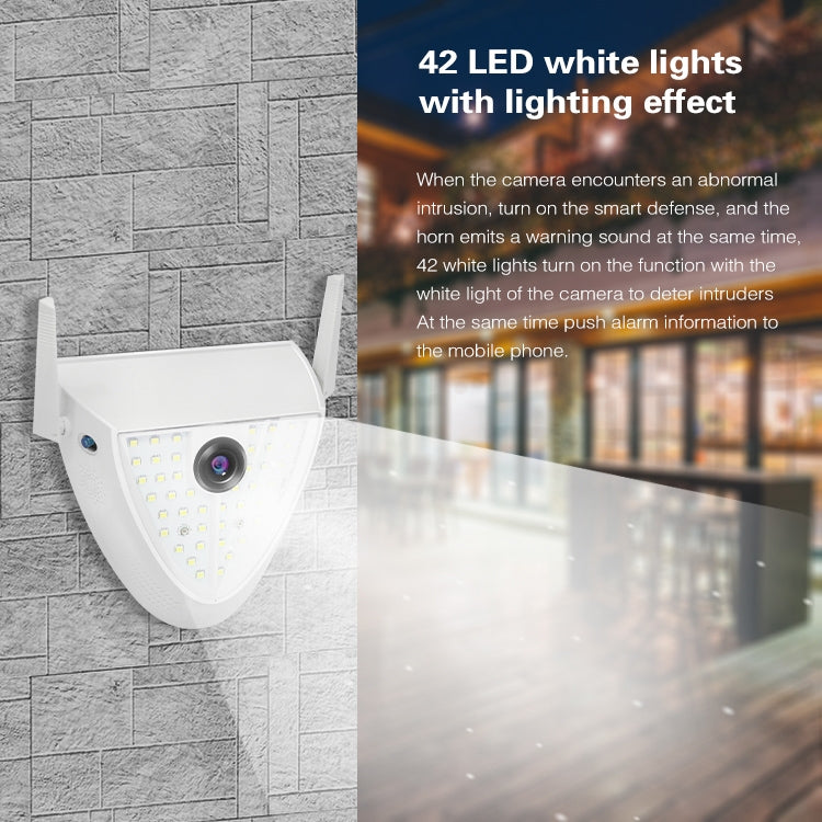 DP16 2.0 Megapixel 42 LEDs Garden Light Smart Camera, Support Motion Detection / Night Vision / Voice Intercom / TF Card, EU Plug - Light Bulb Camera by buy2fix | Online Shopping UK | buy2fix