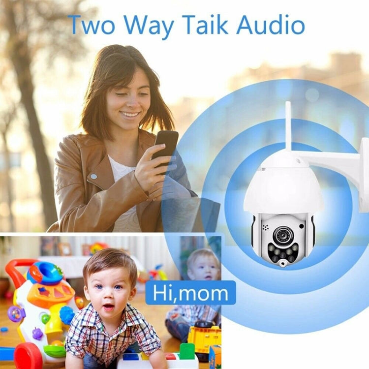 Wireless Surveillance Camera HD PTZ Home Security Outdoor IP66 Waterproof Network Dome Camera, Support Night Vision & Motion Detection & TF Card, UK Plug - Wireless Camera by buy2fix | Online Shopping UK | buy2fix