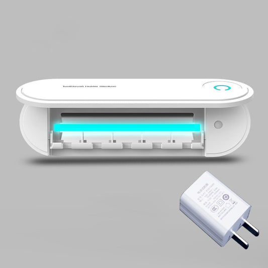 Toothbrush Dryer Sterilizer Bathroom Wall-mounted Toothbrush Holder, Plug-in Powered with US Plug by buy2fix