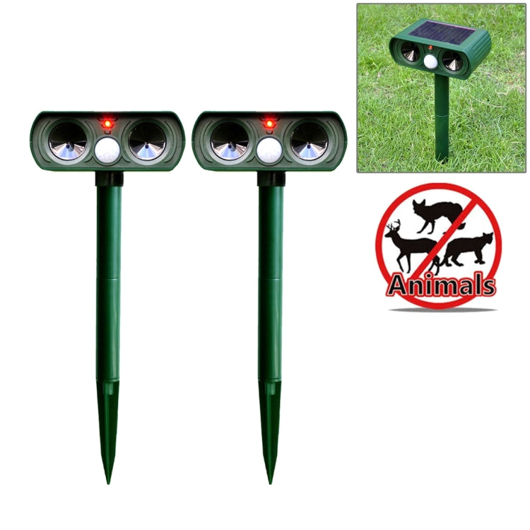 2 PCS Powerful Ultrasonic Solar-powered Animal Repeller With PIR Sensor & Light Sensor, Got the CE / ROHS Certification - Outdoor Insect Repellent by buy2fix | Online Shopping UK | buy2fix