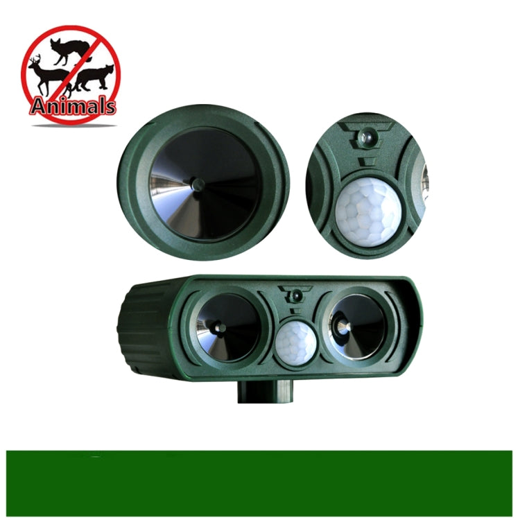 2 PCS Powerful Ultrasonic Solar-powered Animal Repeller With PIR Sensor & Light Sensor, Got the CE / ROHS Certification - Outdoor Insect Repellent by buy2fix | Online Shopping UK | buy2fix