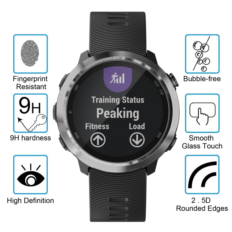 2 PCS ENKAY Hat-Prince for Garmin Forerunner 645 0.2mm 9H Surface Hardness 2.15D Curved Edge Tempered Glass Screen Protector - Screen Protector by ENKAY | Online Shopping UK | buy2fix