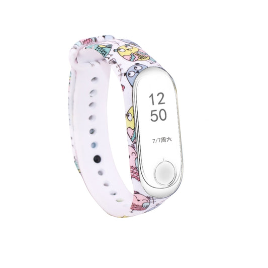 Silicone Painting Watch Band for Xiaomi Mi Band 3 & 4(Cartoon Chicken) by buy2fix