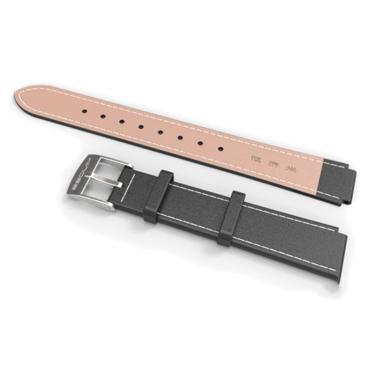 Mijobs Screwless Magnetic Case Top-grain Leather Watch Band for Xiaomi Mi Band 3 & 4 & 5 & 6, Host not Included - Watch Bands by buy2fix | Online Shopping UK | buy2fix