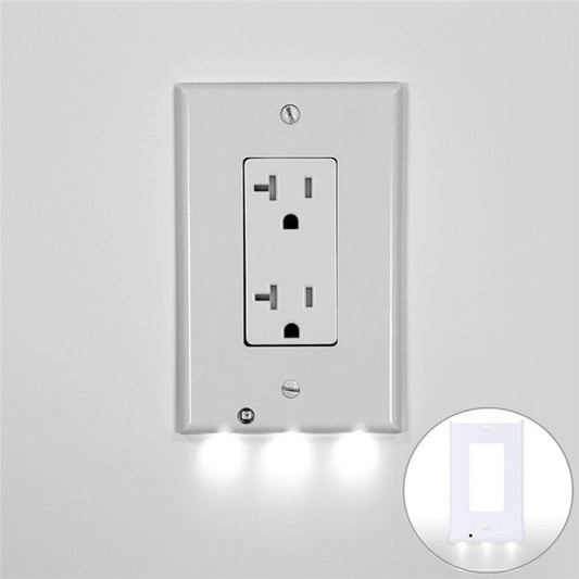 0.5W 110V Night Angel Square Plug Socket Sensor Night Light, White Light Mini Human Body Motion Induction Night Light - Sensor LED Lights by buy2fix | Online Shopping UK | buy2fix
