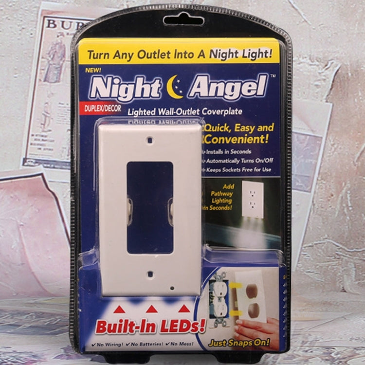 0.5W 110V Night Angel Square Plug Socket Sensor Night Light, White Light Mini Human Body Motion Induction Night Light by buy2fix