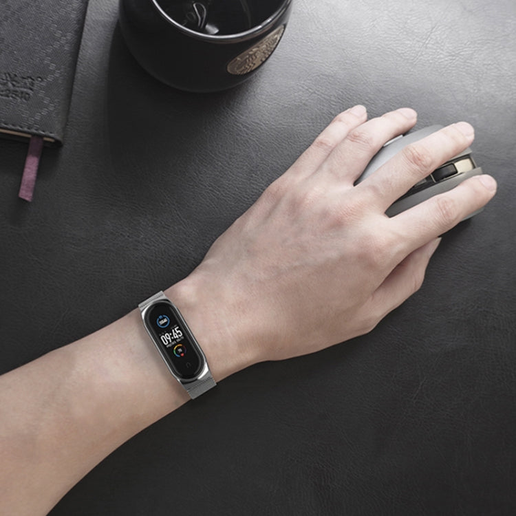 Mijobs Milan CS Screwless Buckle Metal Watch Band Case for Xiaomi Mi Band 3 & 4 & 5 & 6, Host not Included(Rose Gold) - Watch Bands by MIJOBS | Online Shopping UK | buy2fix