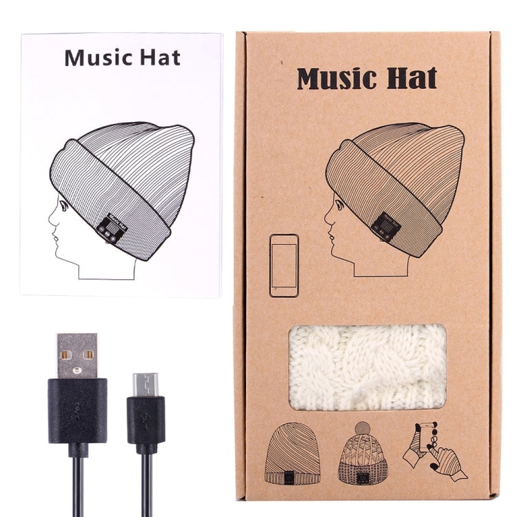 Wavy Textured Knitted Bluetooth Headset Warm Winter Beanie Hat with Mic for Boy & Girl & Adults(Black) by buy2fix