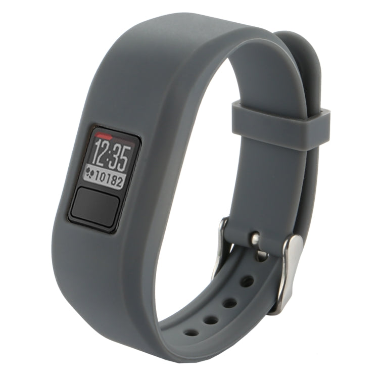 For Garmin Vivofit 3 Smart Watch Silicone Watch Band, Length: about 24.2cm(Grey) - Watch Bands by buy2fix | Online Shopping UK | buy2fix