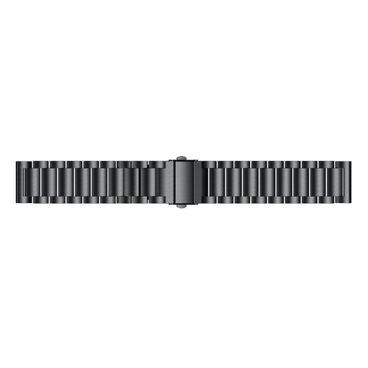 3-Beads Slingshot Buckle Solid Stainless Steel Watch Band for Galaxy Watch Active 20mm(Black) by buy2fix