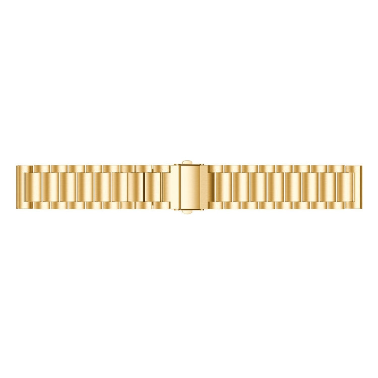 3-Beads Slingshot Buckle Solid Stainless Steel Watch Band for Galaxy Watch Active 20mm (Gold) - Watch Bands by buy2fix | Online Shopping UK | buy2fix