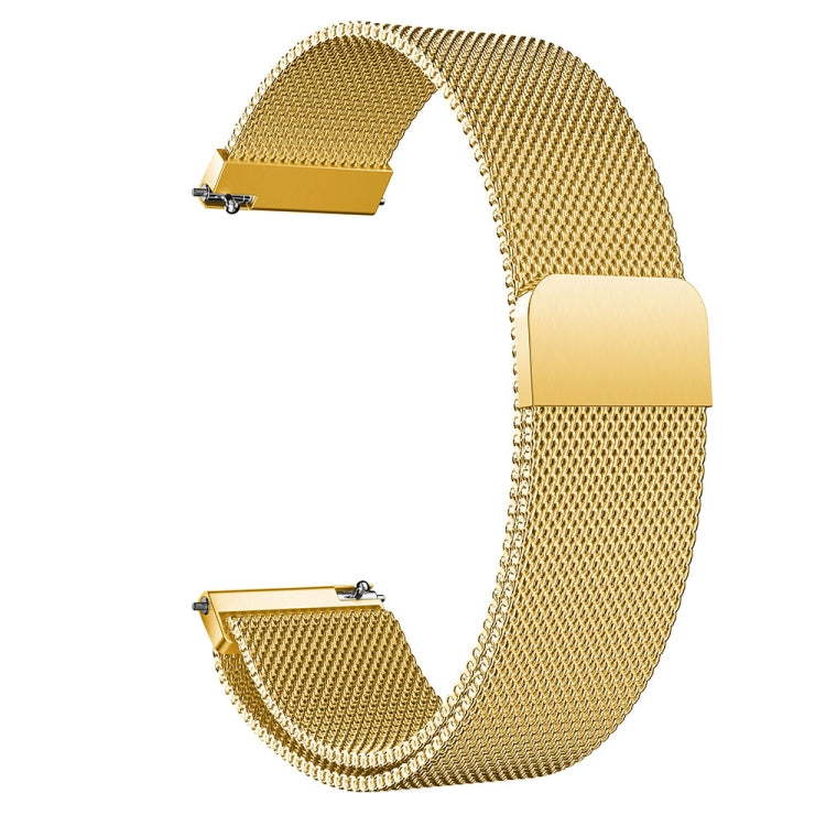 Milanis Magnetic Stainless Steel Mesh Wrist Strap WatchBand for Galaxy Watch Active 20mm(Gold) - Watch Bands by buy2fix | Online Shopping UK | buy2fix