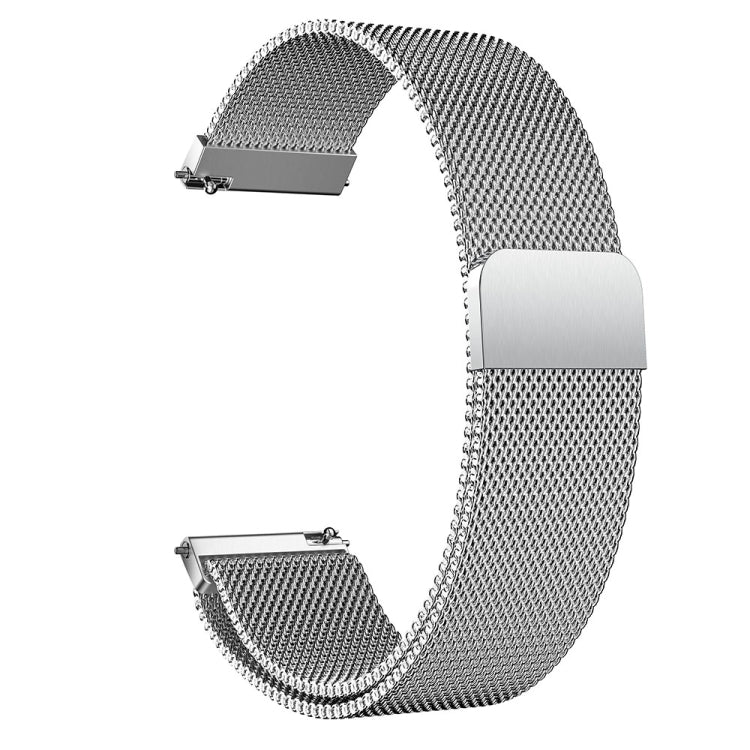 Milanis Magnetic Stainless Steel Mesh Wrist Strap WatchBand for Galaxy Watch Active 20mm(Silver) - Watch Bands by buy2fix | Online Shopping UK | buy2fix