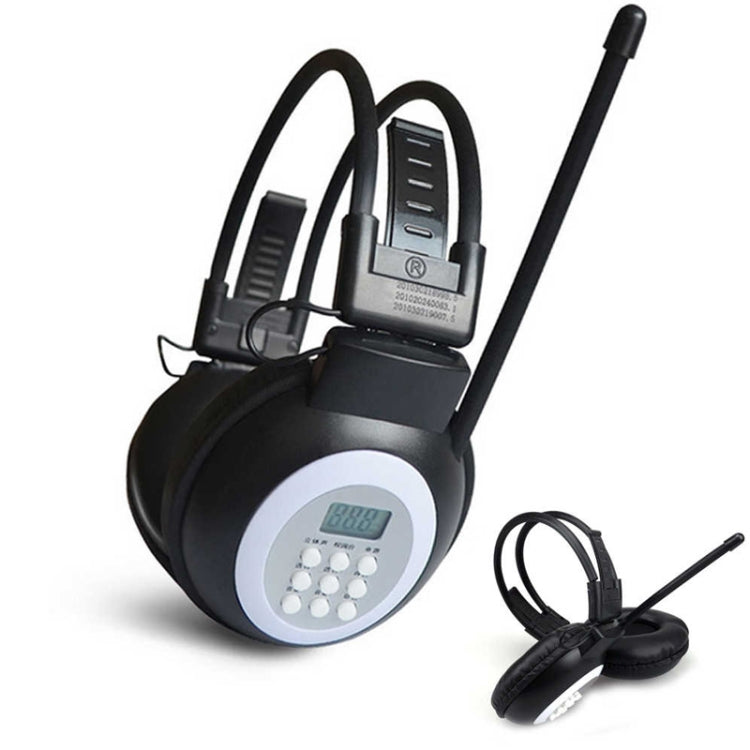 HRD-308S Portable FM Campus Radio Receiver Headset(Black) - Radio Player by buy2fix | Online Shopping UK | buy2fix