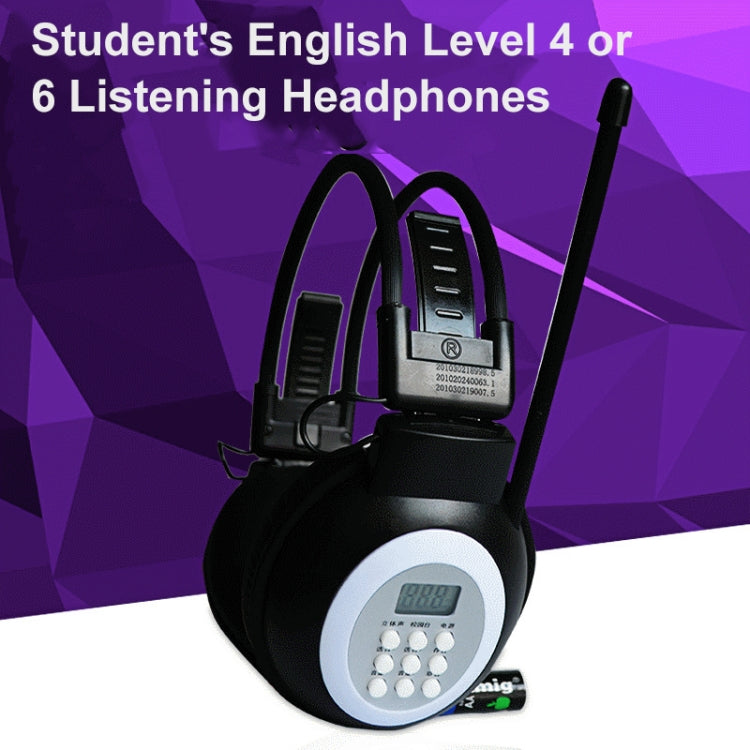 HRD-308S Portable FM Campus Radio Receiver Headset(Black) - Radio Player by buy2fix | Online Shopping UK | buy2fix
