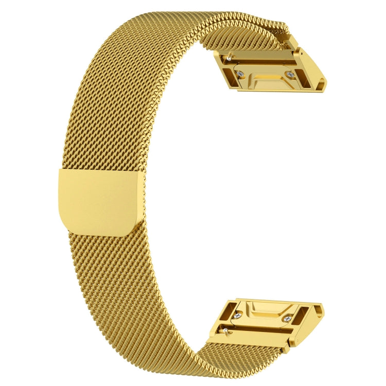 For Garmin Fenix 6S Milanese Watch Band(Gold) - Watch Bands by buy2fix | Online Shopping UK | buy2fix