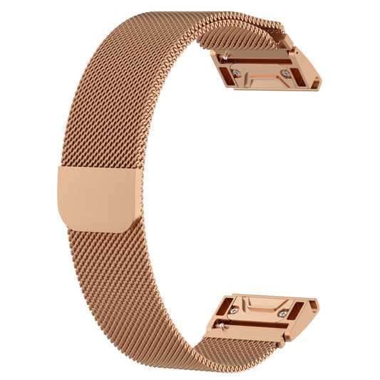 For Garmin Fenix 6S Milanese Watch Band(Rose Gold) - Watch Bands by buy2fix | Online Shopping UK | buy2fix
