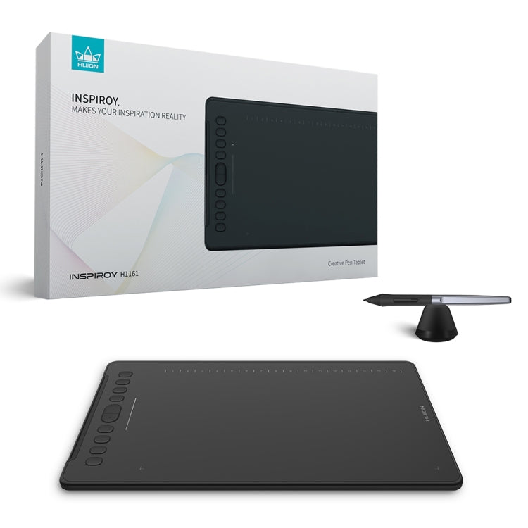 HUION H1161 5080 LPI Touch Strip Art Drawing Tablet for Fun, with Battery-free Pen & Pen Holder - by HUION | Online Shopping UK | buy2fix