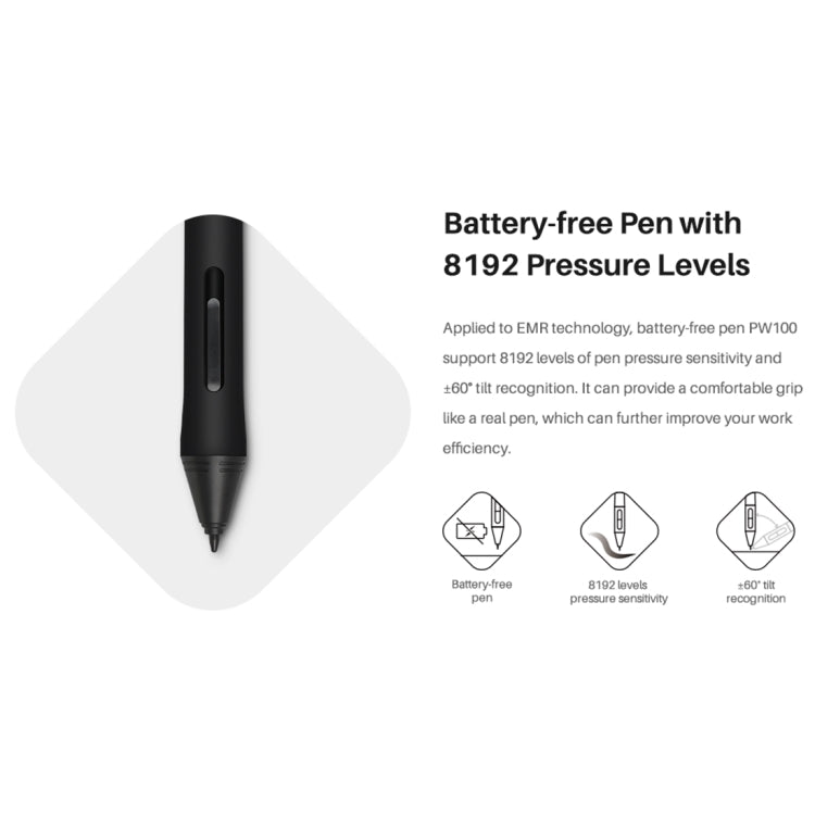 HUION H1161 5080 LPI Touch Strip Art Drawing Tablet for Fun, with Battery-free Pen & Pen Holder - by HUION | Online Shopping UK | buy2fix