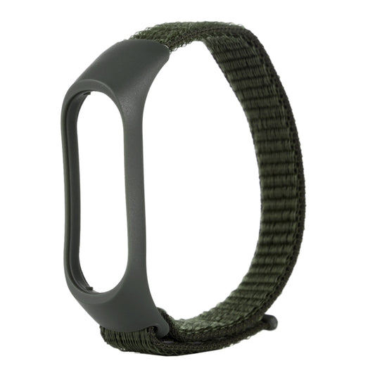 Smart Watch Nylon Woven Watch Band for Xiaomi Mi Band 3 / 4(Army Green) by buy2fix