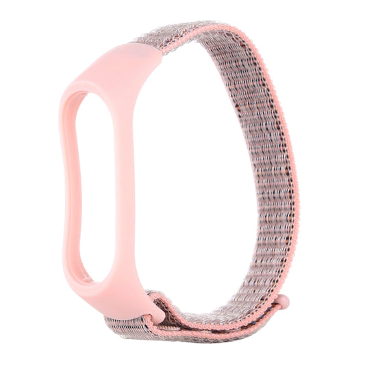 Smart Watch Nylon Woven Watch Band for Xiaomi Mi Band 3 / 4(Pink) by buy2fix