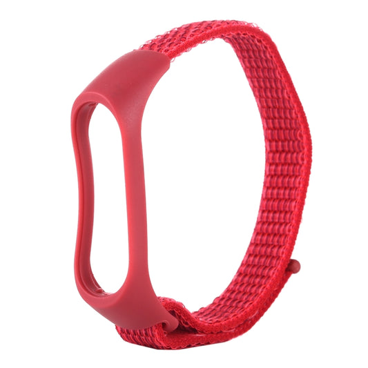Smart Watch Nylon Woven Watch Band for Xiaomi Mi Band 3 / 4(Red) by buy2fix