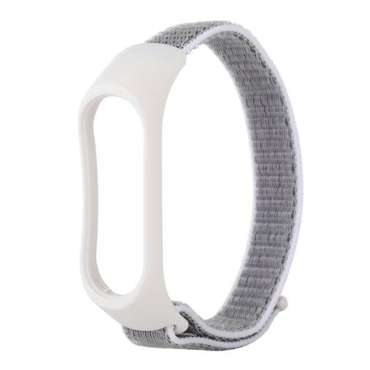 Smart Watch Nylon Woven Watch Band for Xiaomi Mi Band 3 / 4(White) by buy2fix