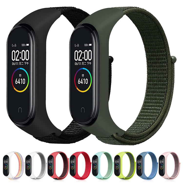 Smart Watch Nylon Woven Watch Band for Xiaomi Mi Band 3 / 4(Army Green) - Watch Bands by buy2fix | Online Shopping UK | buy2fix