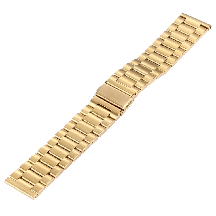For Fitbit Blaze Smart Watch Butterfly Buckle 3 Beads Stainless Steel Watchband(Gold) - Watch Bands by buy2fix | Online Shopping UK | buy2fix