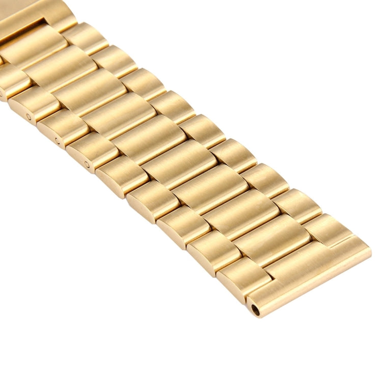 For Fitbit Blaze Smart Watch Butterfly Buckle 3 Beads Stainless Steel Watchband(Gold) - Watch Bands by buy2fix | Online Shopping UK | buy2fix