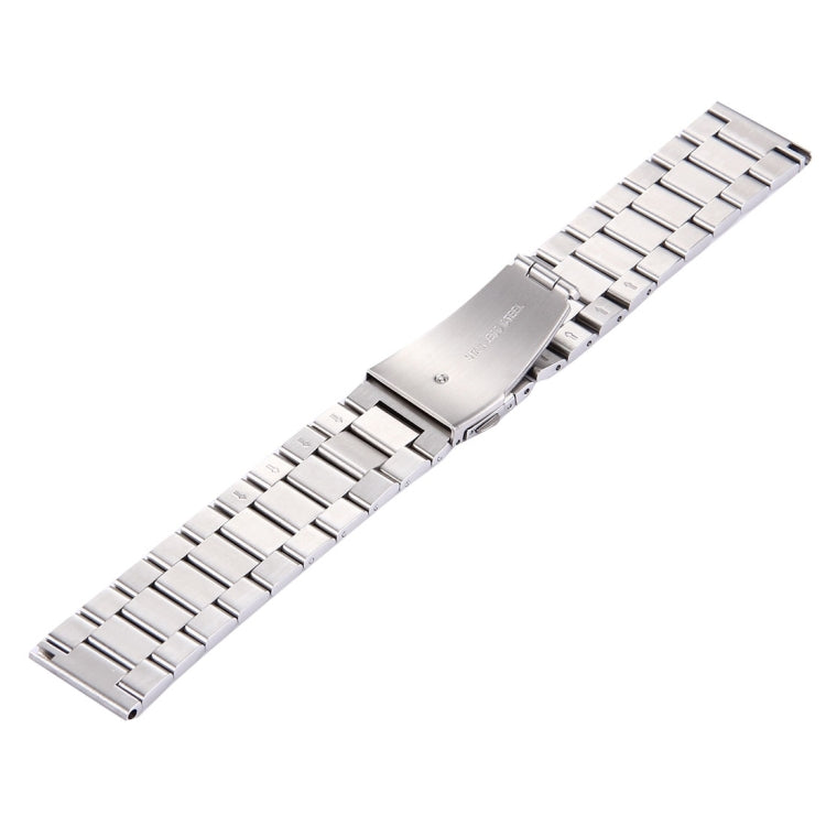 For Fitbit Blaze Smart Watch Butterfly Buckle 3 Beads Stainless Steel Watchband(Silver) - Watch Bands by buy2fix | Online Shopping UK | buy2fix