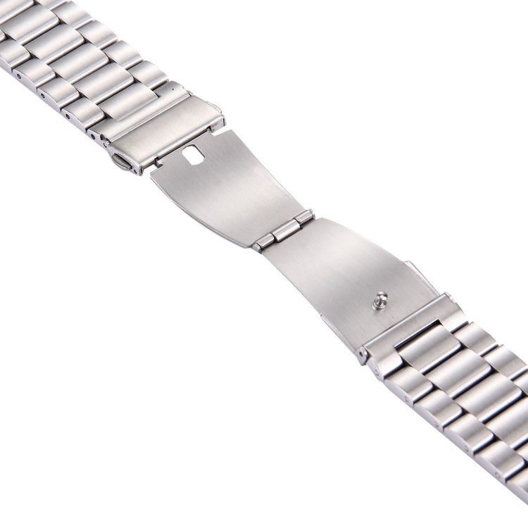 For Fitbit Blaze Smart Watch Butterfly Buckle 3 Beads Stainless Steel Watchband(Silver) - Watch Bands by buy2fix | Online Shopping UK | buy2fix