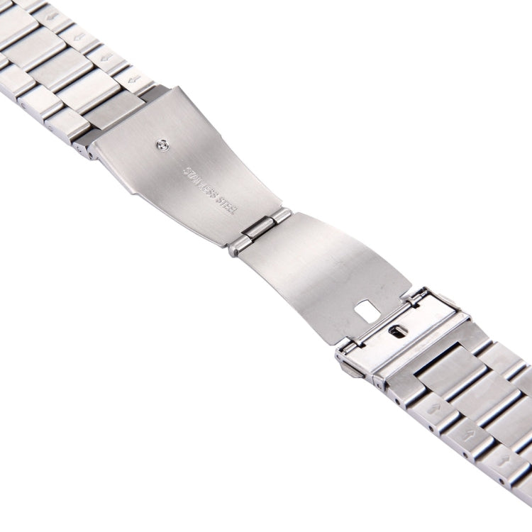 For Fitbit Blaze Smart Watch Butterfly Buckle 3 Beads Stainless Steel Watchband(Silver) - Watch Bands by buy2fix | Online Shopping UK | buy2fix