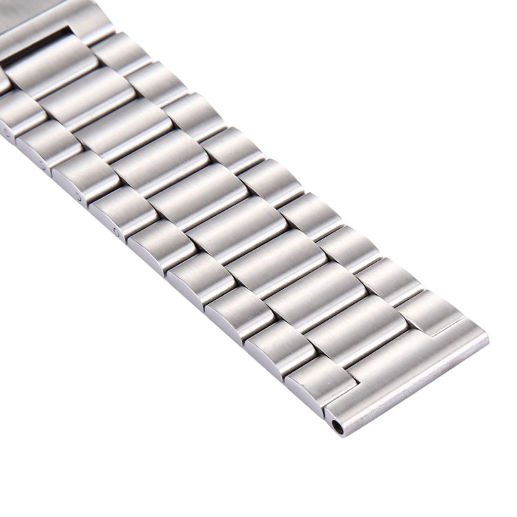For Fitbit Blaze Smart Watch Butterfly Buckle 3 Beads Stainless Steel Watchband(Silver) - Watch Bands by buy2fix | Online Shopping UK | buy2fix