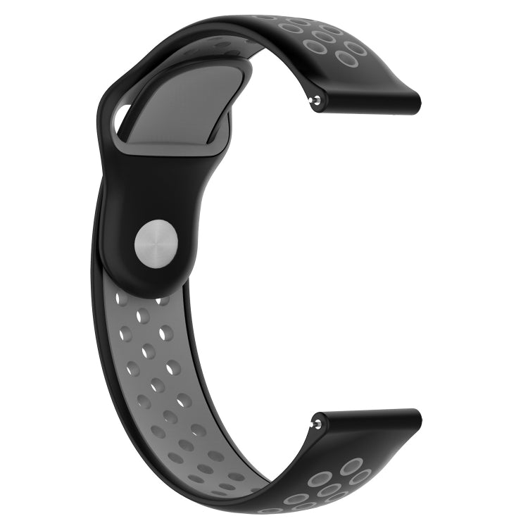 Double Color Watch Band for Galaxy S3 Ticwatch Pro(Black Grey) - Watch Bands by buy2fix | Online Shopping UK | buy2fix