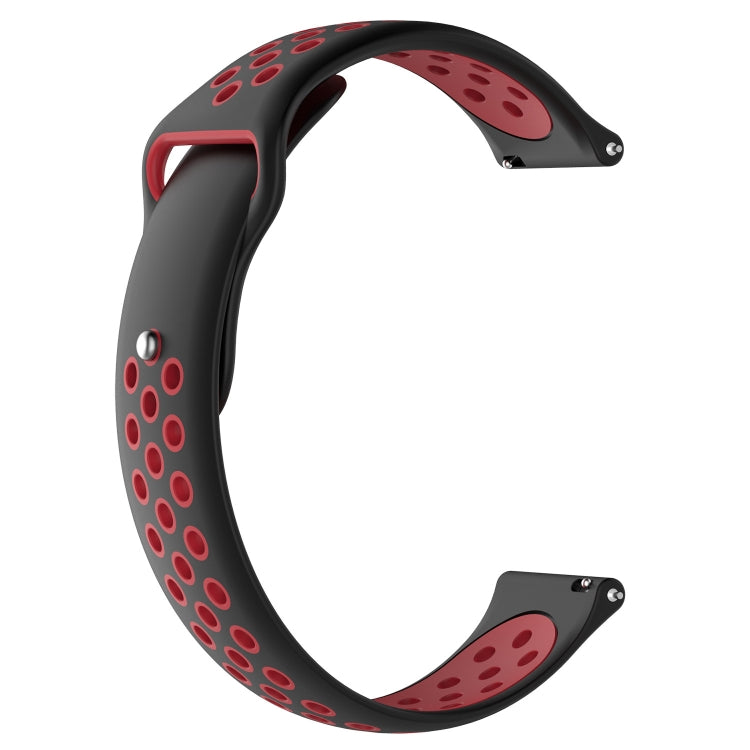 Double Color Watch Band for Galaxy S3 Ticwatch Pro(Black Red) - Watch Bands by buy2fix | Online Shopping UK | buy2fix