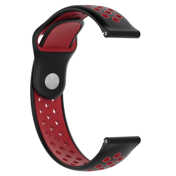 Double Color Watch Band for Galaxy S3 Ticwatch Pro(Black Red) - Watch Bands by buy2fix | Online Shopping UK | buy2fix