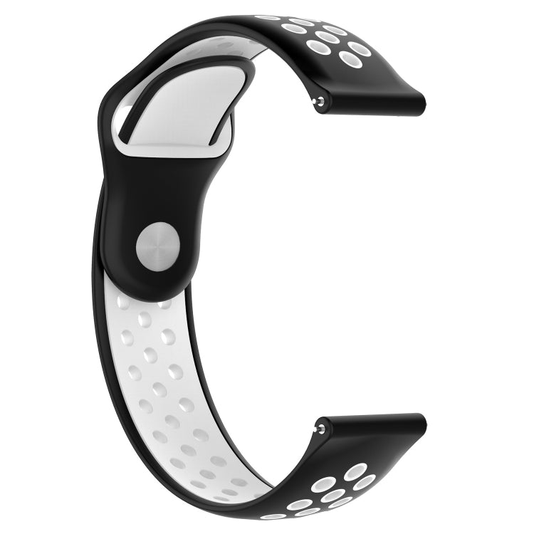 Double Color Watch Band for Galaxy S3 Ticwatch Pro(Black White) - Watch Bands by buy2fix | Online Shopping UK | buy2fix
