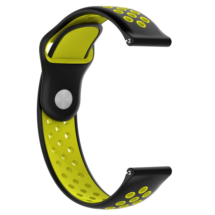 Double Color Watch Band for Galaxy S3 Ticwatch Pro(Black Yellow) - Watch Bands by buy2fix | Online Shopping UK | buy2fix