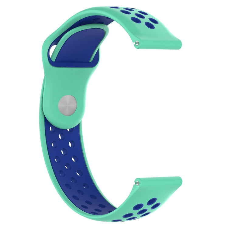 Double Color Watch Band for Galaxy S3 Ticwatch Pro(Cyan) - Watch Bands by buy2fix | Online Shopping UK | buy2fix