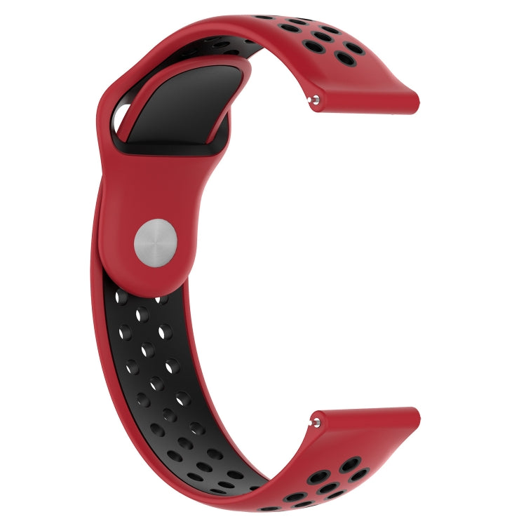 Double Color Watch Band for Galaxy S3 Ticwatch Pro(Red Black) - Watch Bands by buy2fix | Online Shopping UK | buy2fix