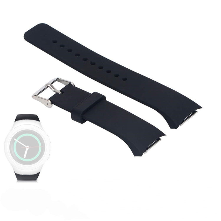Solid Color Watch Band for Galaxy Gear S2 R720(Black) - Watch Bands by buy2fix | Online Shopping UK | buy2fix