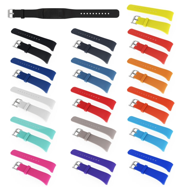 Solid Color Leather Watch Band for Galaxy Gear Fit2 R360 (Purple) - Watch Bands by buy2fix | Online Shopping UK | buy2fix