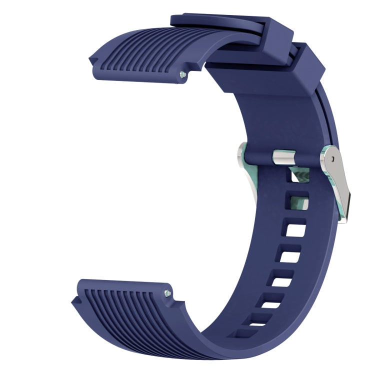 Vertical Grain Watch Band for Galaxy Watch 46mm(Dark Blue) - Watch Bands by buy2fix | Online Shopping UK | buy2fix