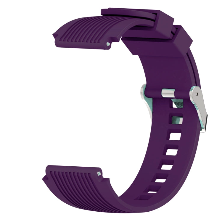 Vertical Grain Watch Band for Galaxy Watch 46mm(Purple) - Watch Bands by buy2fix | Online Shopping UK | buy2fix