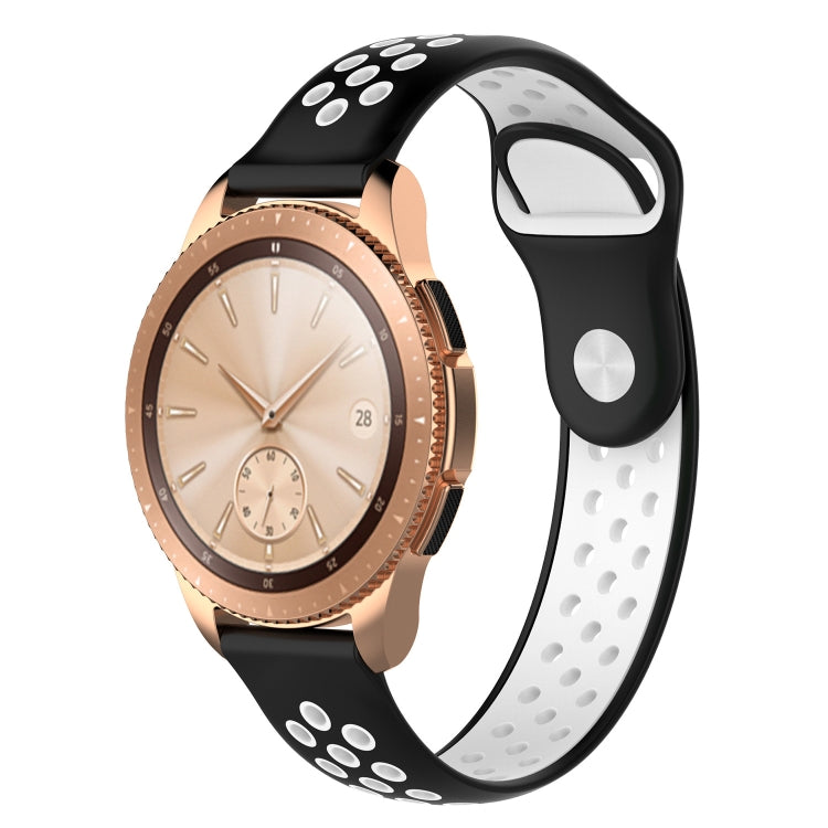 Double Color Watch Band for Galaxy Watch 42mm(Black White) - Watch Bands by buy2fix | Online Shopping UK | buy2fix